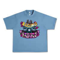 Pebble Blue Racing mom Mother's Day Urban Heavy Tee - HowdyJamesFarm