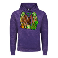 Cloud Purple St. Patrick's Day horse horseshoe Vintage Hoodie - OliviaCreatesArt