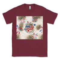 Burgundy usa land of the free because of the brave Classic Tee - TumblerDesignByShophia