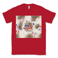 Red usa land of the free because of the brave Classic Tee - TumblerDesignByShophia