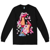 Black Cancer high heels Breast Cancer Long Sleeve Tee - FaDigitalArtStudio