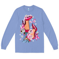 Colony Blue Cancer high heels Breast Cancer Long Sleeve Tee - FaDigitalArtStudio