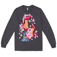 Smoke Cancer high heels Breast Cancer Long Sleeve Tee - FaDigitalArtStudio