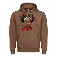Chestnut christmas african girl Zipper Hoodie - BarkalooDesign
