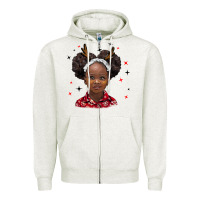 Oatmeal Heather christmas african girl Zipper Hoodie - BarkalooDesign