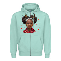 Seafoam christmas african girl Zipper Hoodie - BarkalooDesign