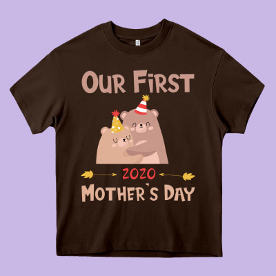 Our First Mother's Day Heavy Core Tee Designed By Bettercallsaul