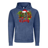 Vintage Denim christmas maw claus Vintage Hoodie - FaDigitalArtStudio