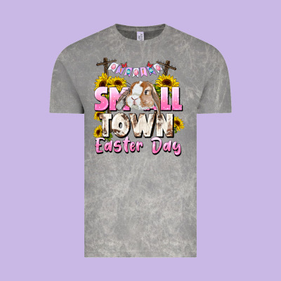 Small Town Easter Day Vintage Tee Designed By Cowgirlartshop