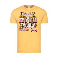 Vintage Mustard Small town Easter Day Vintage Tee - CowGirlArtShop