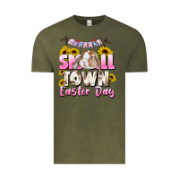 Vintage Olive Small town Easter Day Vintage Tee - CowGirlArtShop