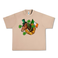 Burro Horse with horseshoe St. Patrick's Urban Heavy Tee - CowGirlArtShop