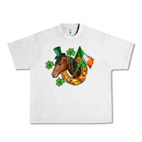 Lunar Rock Horse with horseshoe St. Patrick's Urban Heavy Tee - CowGirlArtShop