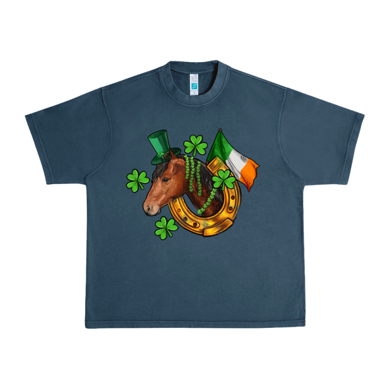 Horse With Horseshoe St. Patrick's Urban Heavy Tee by CowGirlArtShop | Teevron
