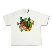 Pistachio Horse with horseshoe St. Patrick's Urban Heavy Tee - CowGirlArtShop