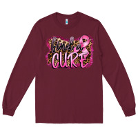 Burgundy find a cure Long Sleeve Tee - FaDigitalArtStudio