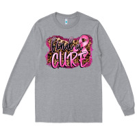 Heather Grey find a cure Long Sleeve Tee - FaDigitalArtStudio