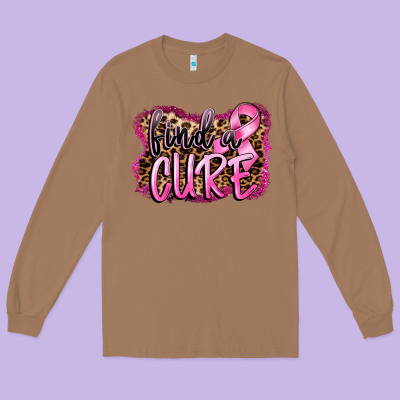 Find A Cure Long Sleeve Tee Designed By Fadigitalartstudio