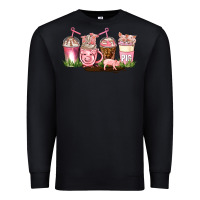 Black pig coffee cups Premium Sweatshirt - AdoDesignShop