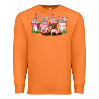 Carrot pig coffee cups Premium Sweatshirt - AdoDesignShop