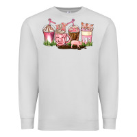 Dove Grey pig coffee cups Premium Sweatshirt - AdoDesignShop