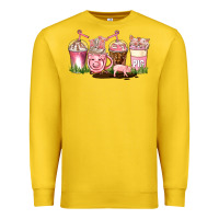 Lemon pig coffee cups Premium Sweatshirt - AdoDesignShop