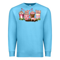 Ocean Blue pig coffee cups Premium Sweatshirt - AdoDesignShop