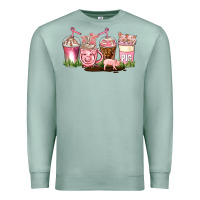 Seafoam pig coffee cups Premium Sweatshirt - AdoDesignShop