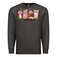 Smoke pig coffee cups Premium Sweatshirt - AdoDesignShop