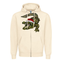 Sandshell Christmas alligator Zipper Hoodie - BarkalooDesign