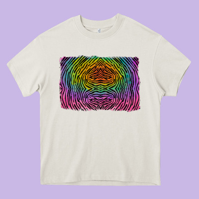Colorful Zebra Background Heavy Core Tee Designed By Ranaportraitstore