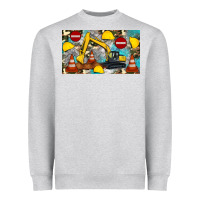 Heather Grey excavator sippy Heavyweight Sweatshirt - Artiststas