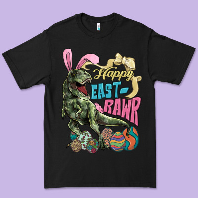 Happy Easter Day T-rex Premium Tee Designed By Nancycooperartshop