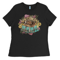 Black Southern Nana western flowers Ladies Tee - HowdyJamesFarm
