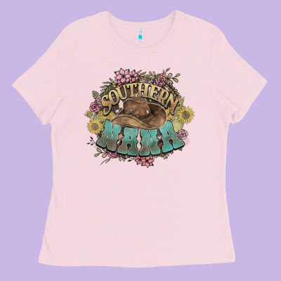 Southern Nana Western Flowers Ladies Tee Designed By Howdyjamesfarm