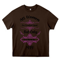 Chocolate Brown all women are created equal but only the smartest are born in may Heavy Core Tee - Bettercallsaul