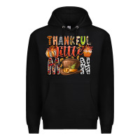 Black Thankful Little Mon Premium Hoodie - CowhideDigitalArt