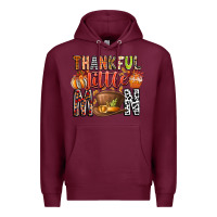 Burgundy Thankful Little Mon Premium Hoodie - CowhideDigitalArt