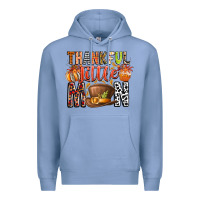 Colony Blue Thankful Little Mon Premium Hoodie - CowhideDigitalArt