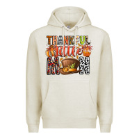 Oatmeal Heather Thankful Little Mon Premium Hoodie - CowhideDigitalArt