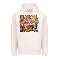 Pale Pink Thankful Little Mon Premium Hoodie - CowhideDigitalArt