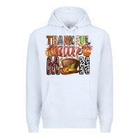White Thankful Little Mon Premium Hoodie - CowhideDigitalArt
