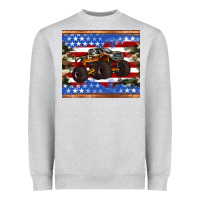 Heather Grey monster truck american flag tumbler Heavyweight Sweatshirt - Artiststas