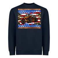 Monster Truck American Flag Tumbler Heavyweight Sweatshirt | Teevron