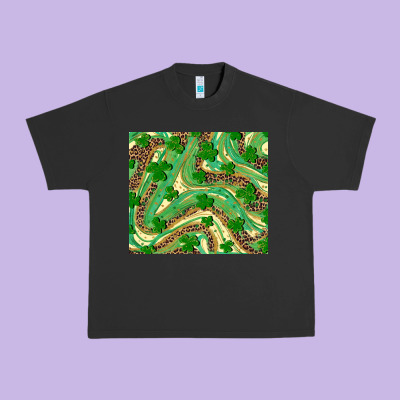 Shamrock Leopard Urban Heavy Tee Designed By Ranaportraitstore