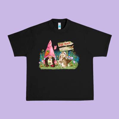 Easter Gnome And Rabbit Egg Hunt  Easter Day Urban Heavy Tee Designed By Cowgirlartshop