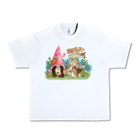 White Easter gnome and rabbit egg hunt  Easter Day Urban Heavy Tee - CowGirlArtShop