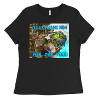 Black let us thank hım for our food Ladies Tee - TumblerDesignByShophia