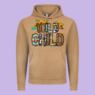 Wild Child Vintage Hoodie Designed By Oliviacreatesart