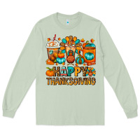 Matcha Happy Thanksgiving Coffee Cups Long Sleeve Tee - FaDigitalArtStudio